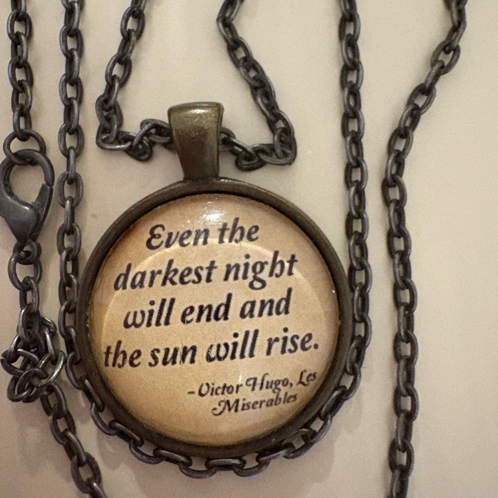 LES MISÉRABLES Quote Pendant Necklace BROADWAY
